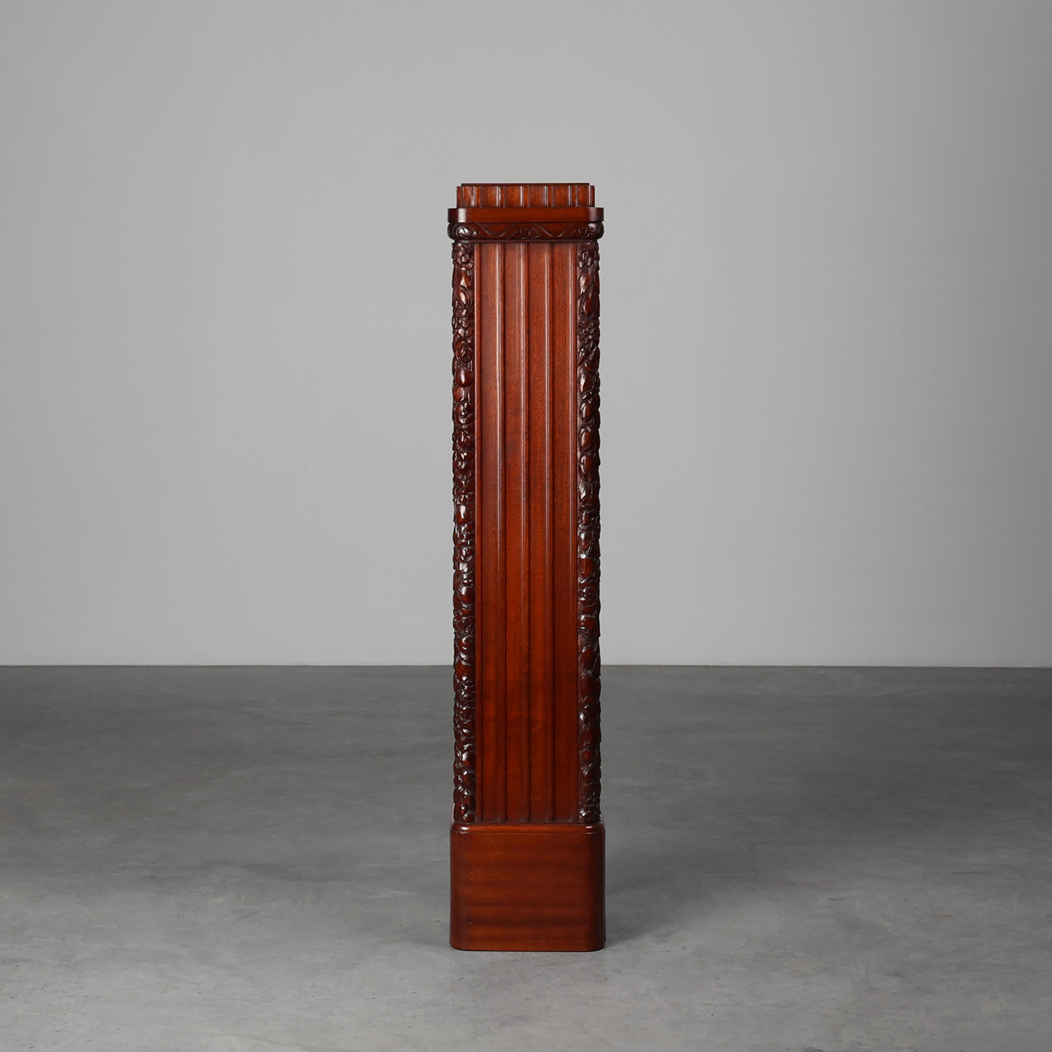 French Art Deco square Oak Pedestal, circa 1915-img